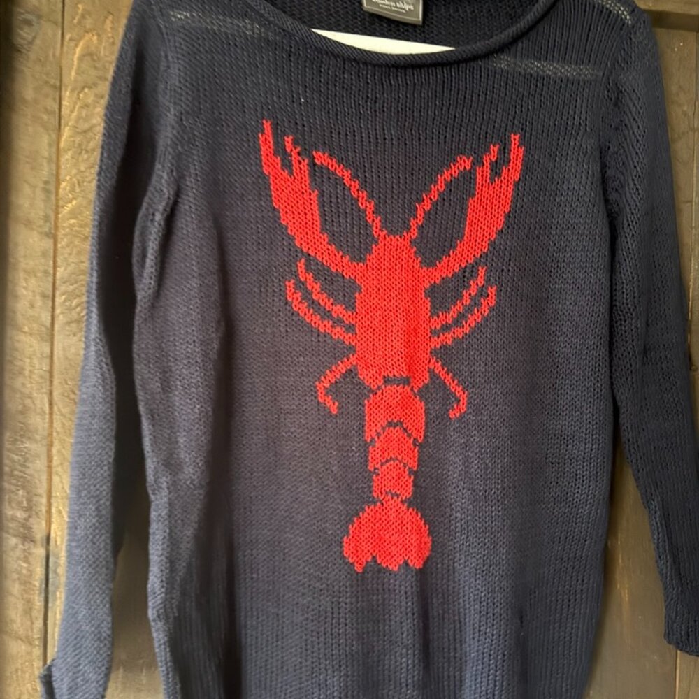 Brand New Wooden Ships Chunky Knit Lobster Sweater